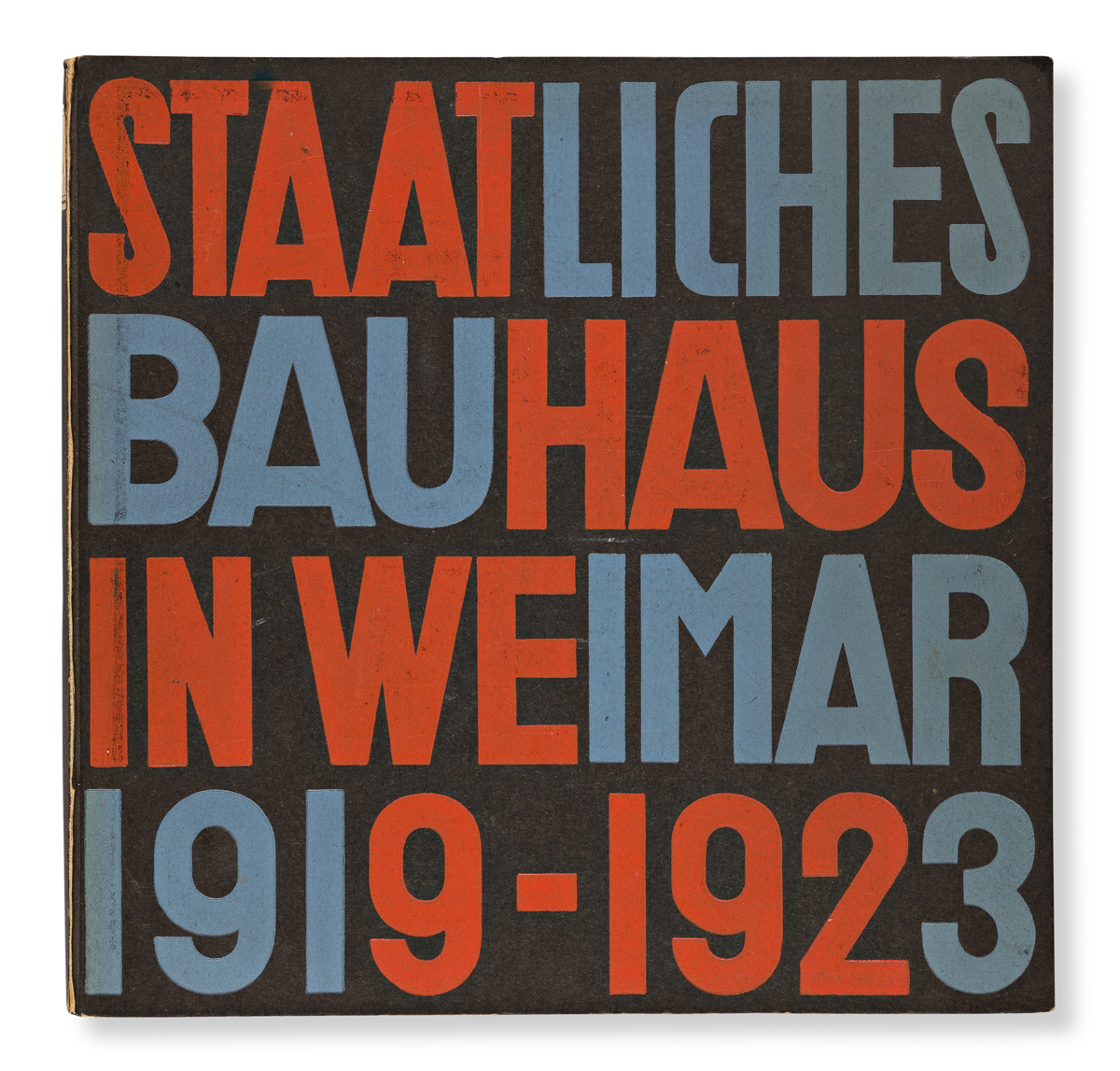 HERBERT BAYER (1900-1985) & LASZLO MOHOLY-NAGY (1895-1946).  STAATLICHES BAUHAUS IN WEIMAR 1915-1923. Bound volume. 1923. 9¾x10 inches,